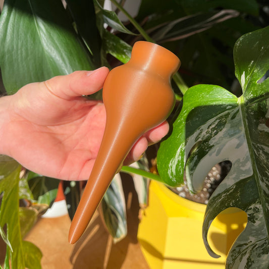 3D-printed self-watering irrigation vessel for houseplants, designed to provide slow-release hydration and prevent overwatering, perfect for indoor plant care.

Prevent overwatering houseplants
Root rot prevention tool
Self-watering planter accessory
Sustainable plant care solution
Water-efficient gardening
Self-watering irrigation vessel
3D-printed self-watering system
Houseplant automatic watering
Indoor plant hydration tool
Slow-release watering device